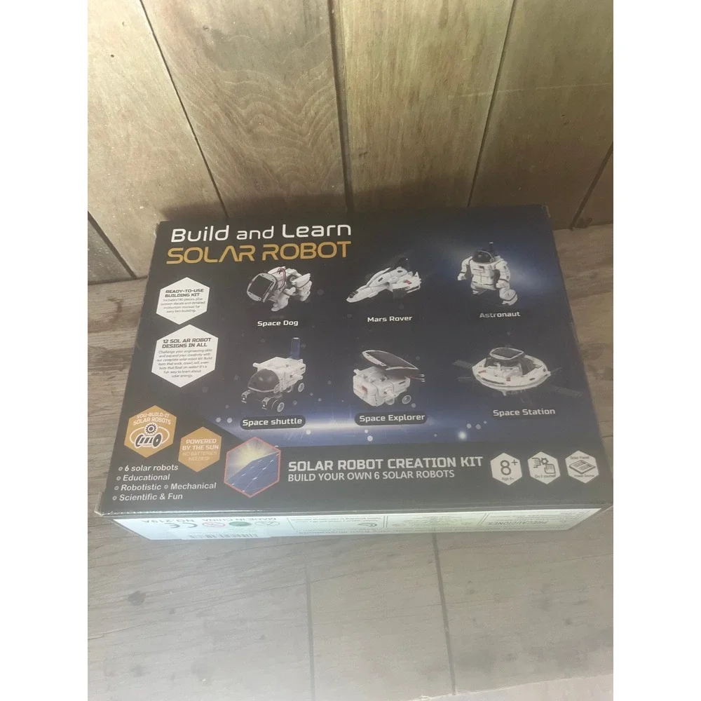 Build and Learn Solar Robot Creation Kit 6-in-1 STEM Educational Toy Ages 8+